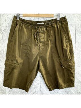 Vince Cargo Shorts Mens Size Large Olive Green Nylon Blend Pull On 10" Inseam